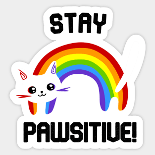 Stay PAWsitive! Motivational Sticker